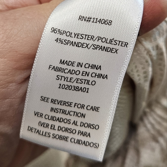 Love, Whit by Whitney Port ivory patterned single sleeve jumpsuit - Picture 9 of 12